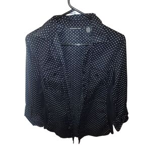 Zac & Rachel Black Blouse with White Dots